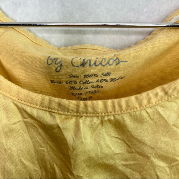 5/$25 Chicos, yellow, small silk tank top - Picture 3 of 3